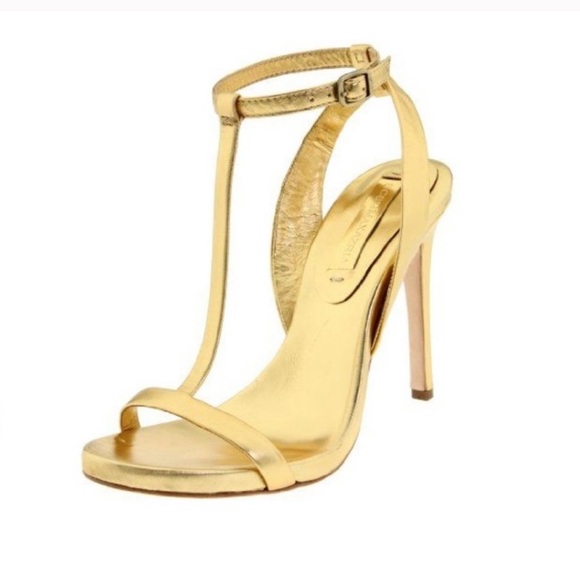 Vintage BCBG gold Leather heels - Picture 1 of 8